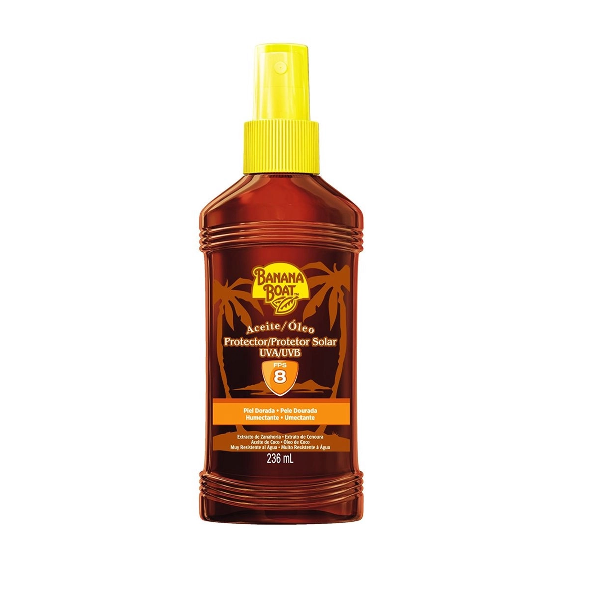 Óleo Bronzeador e Protetor Solar Banana Boat FPS 8 com 236ml P7350 ...