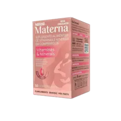 Suplemento de Vitaminas e Minerais para Gestantes Materna Nestlé com 30 Comprimidos