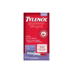Tylenol Paracetamol Bebê 100mg/ml Suspensão Oral Sabor Frutas 15ml