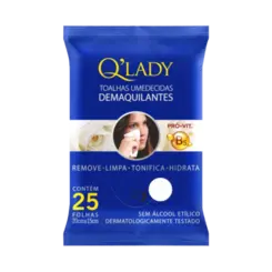 Toalha Demaquilante Q Lady com 25 unidades - Morifarma