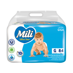 FRALDA MILI LOVE&CARE GIGA XXG 56 UNIDADES