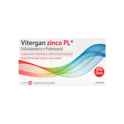Polivitamínico e Polimineral Vitergan ZInco PL 30 comprimidos
