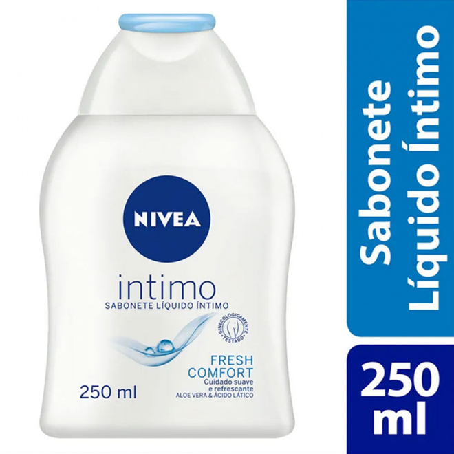 SAB NIVEA INTIMO 250ML FRESH COMFORT - Sabonete Líquido Íntimo Nivea Fresh  Comfort 250ml - NIVEA