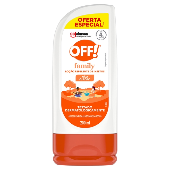 Repelente de Insetos Off! Family Loção com 200ml Oferta Especial ...